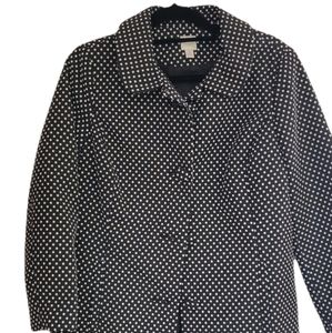 LC Lauren Conrad black & white polka dot jacket